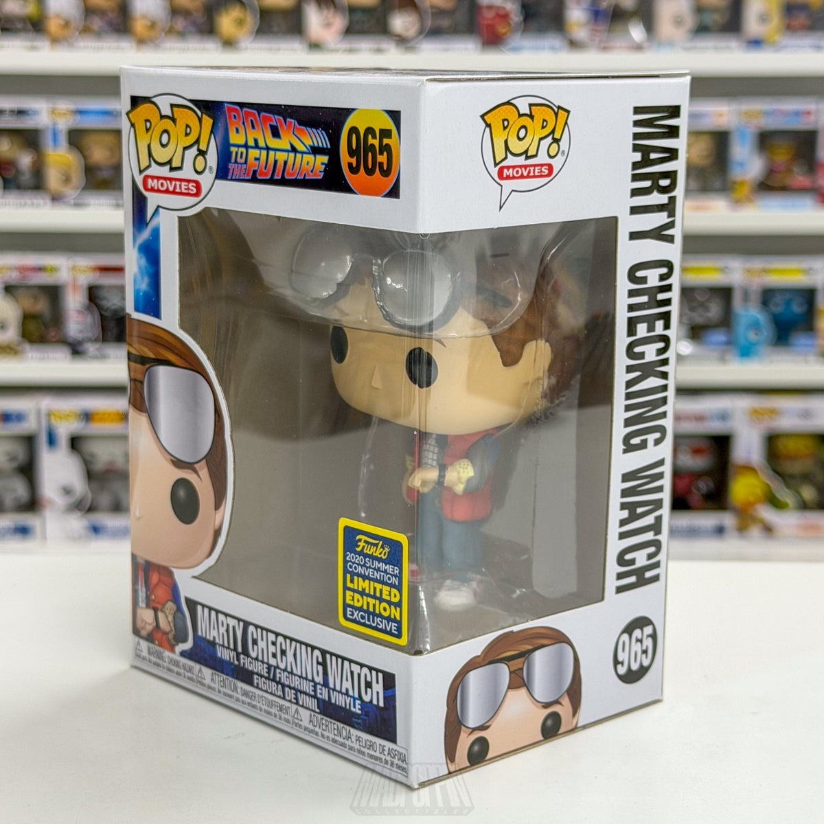 Funko Pop Movies Back to the Future Marty Checking Watch SDCC 965 Vinyl Figure