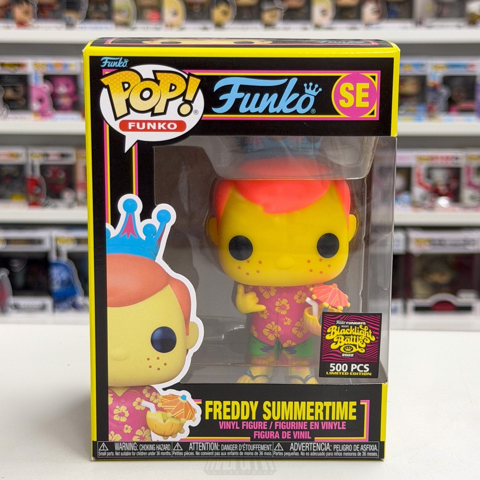 Funko Pop Fundays Blacklight Battle Freddy Summertime SE 500 PCS Vinyl Figure