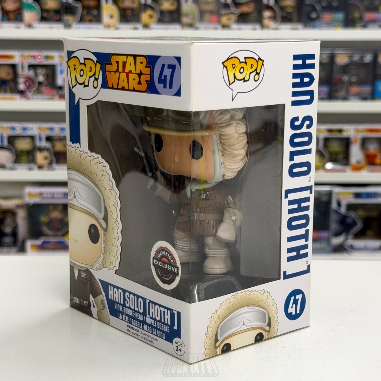 Funko Pop Star Wars Han Solo Hoth Blue Box GameStop 47 ESB Ice Toy Vinyl Figure