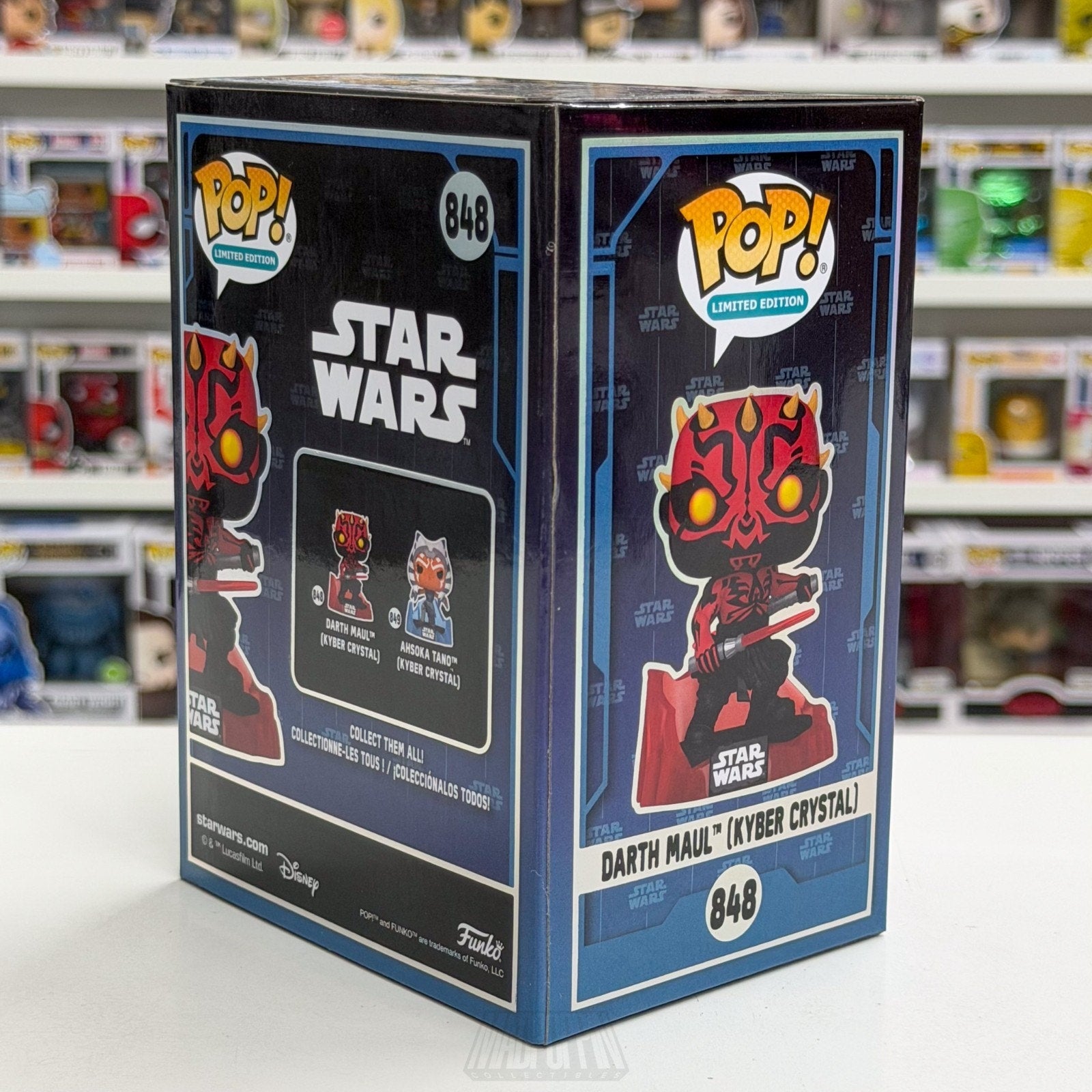 Funko Pop Star Wars Darth Maul Kyber Crystal 848 SDCC 2026 LE 9500 CON STICKER