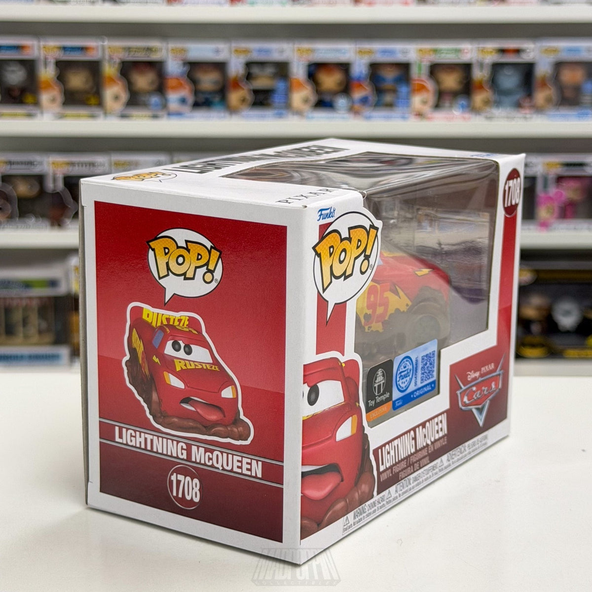 Funko Pop Disney Cars Lightning McQueen Toy Temple 1708 Racing Animation Figure