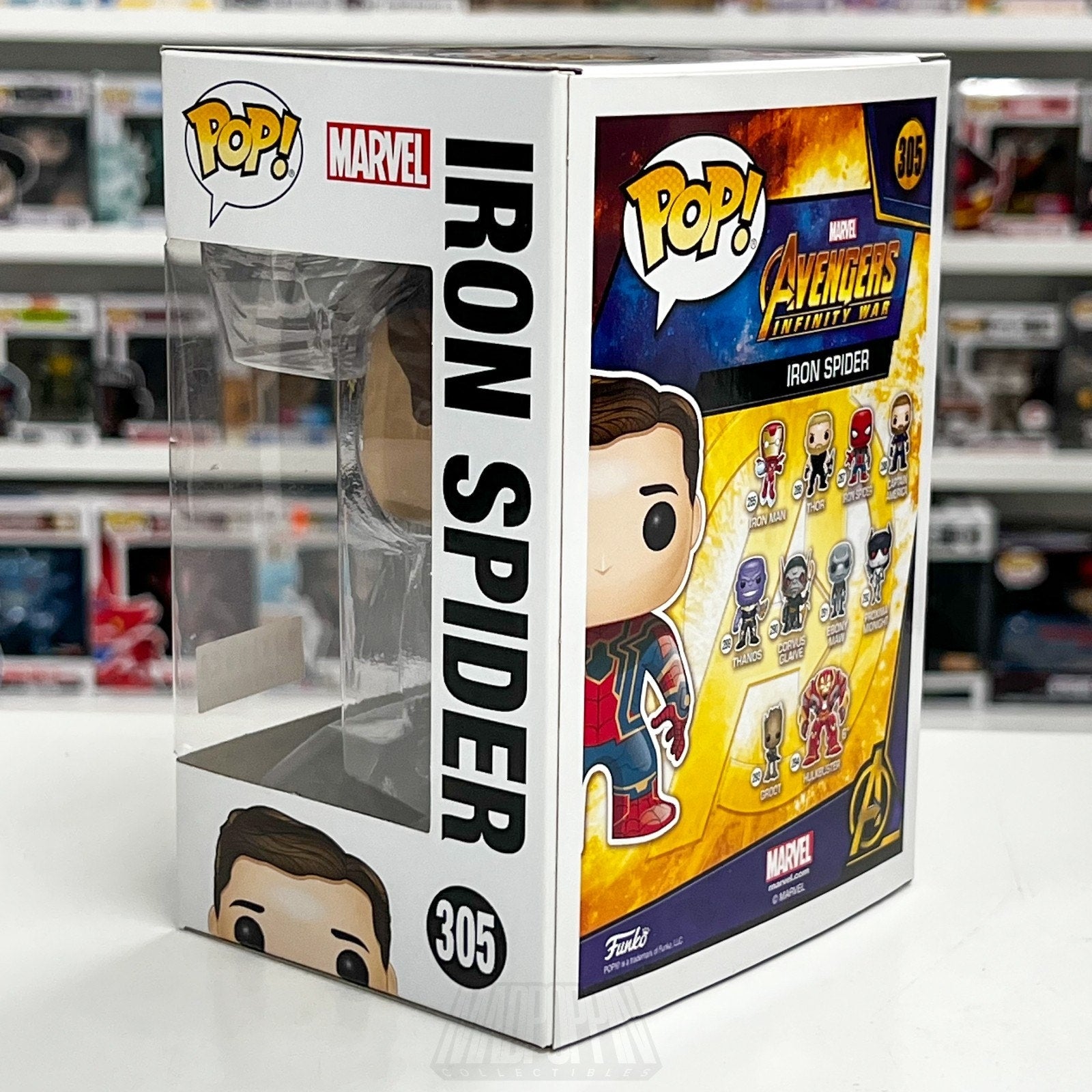 Funko Pop Marvel Avengers Infinity War Iron Spider Unmasked BoxLunch 305 Figure