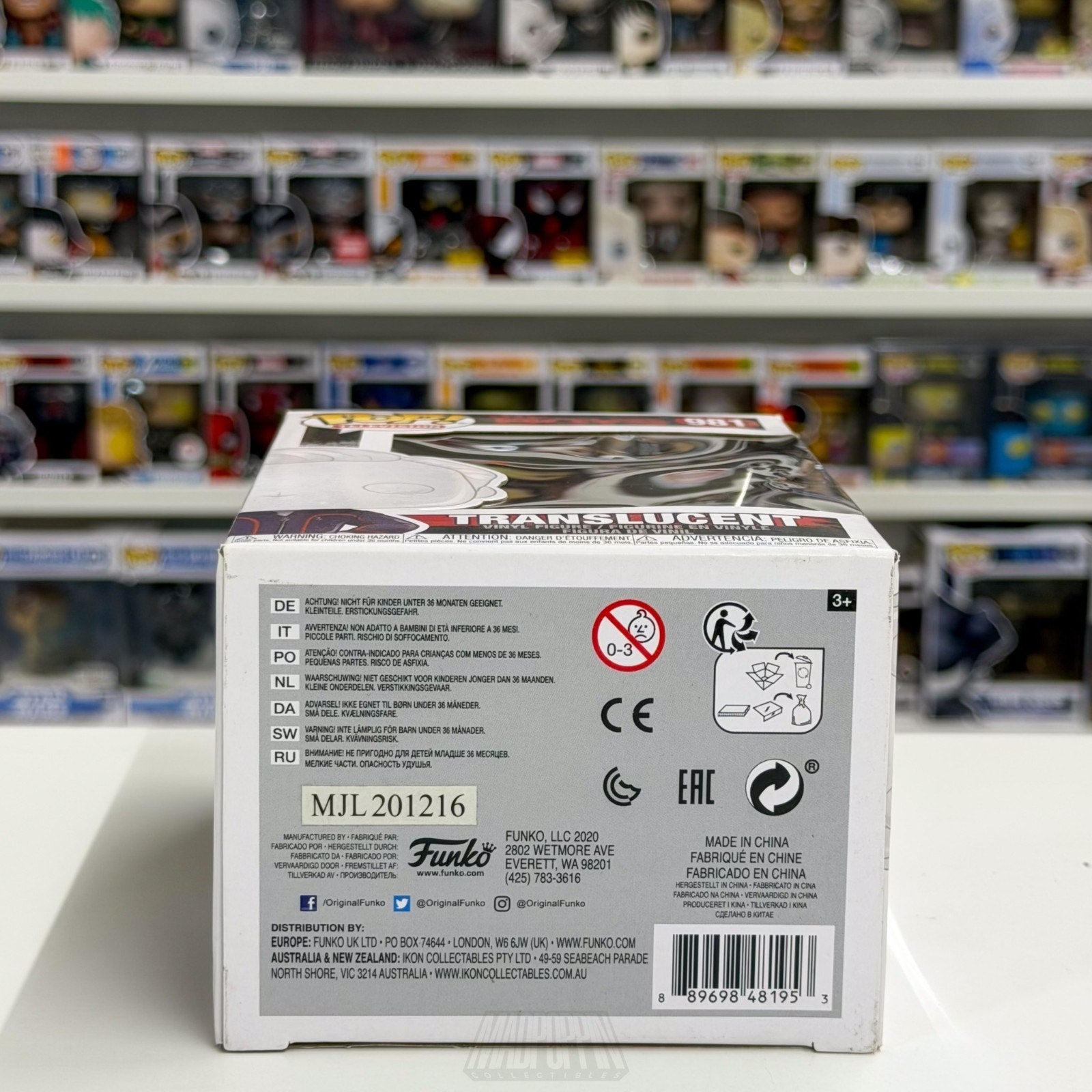 Funko Pop TV The Boys Translucent 981 Invisible Seven Supe Vought Vinyl Figure