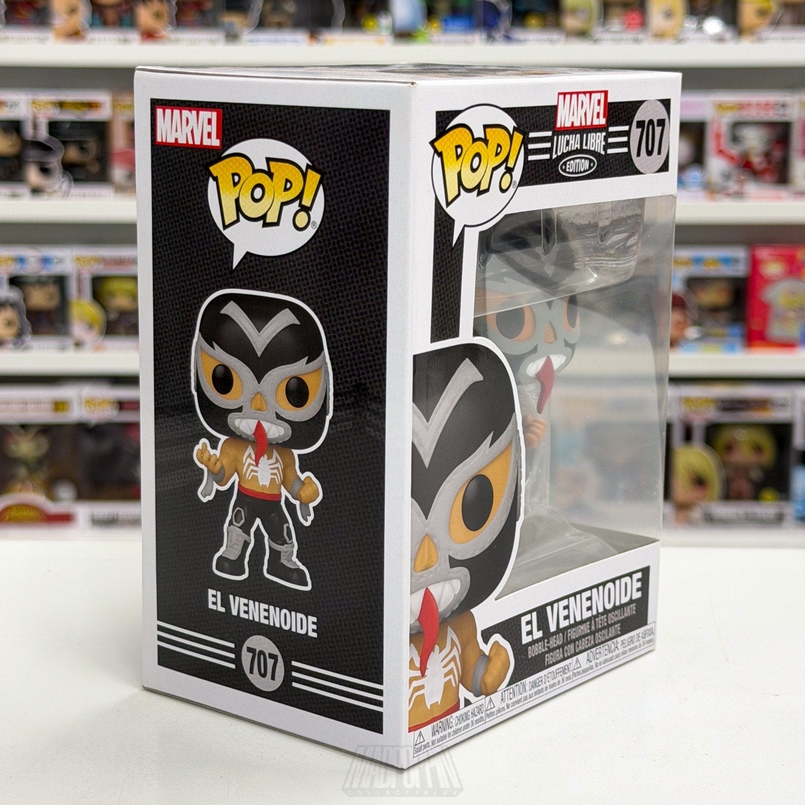 Funko Pop Marvel Lucha Libre El Venenoide 707 Venom Wrestling Toy Vinyl Figure