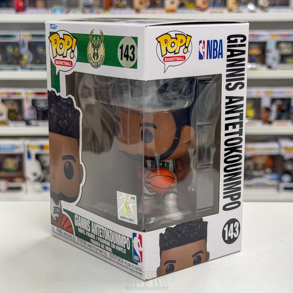 Funko Pop NBA Basketball Milwaukee Bucks Giannis Antetokounmpo 143 Vinyl Figure