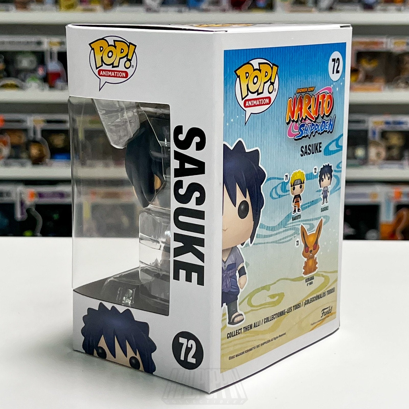 Funko Pop Anime Naruto Shippuden Sasuke Uchiha 72 Animation Vinyl Figure NIB Toy
