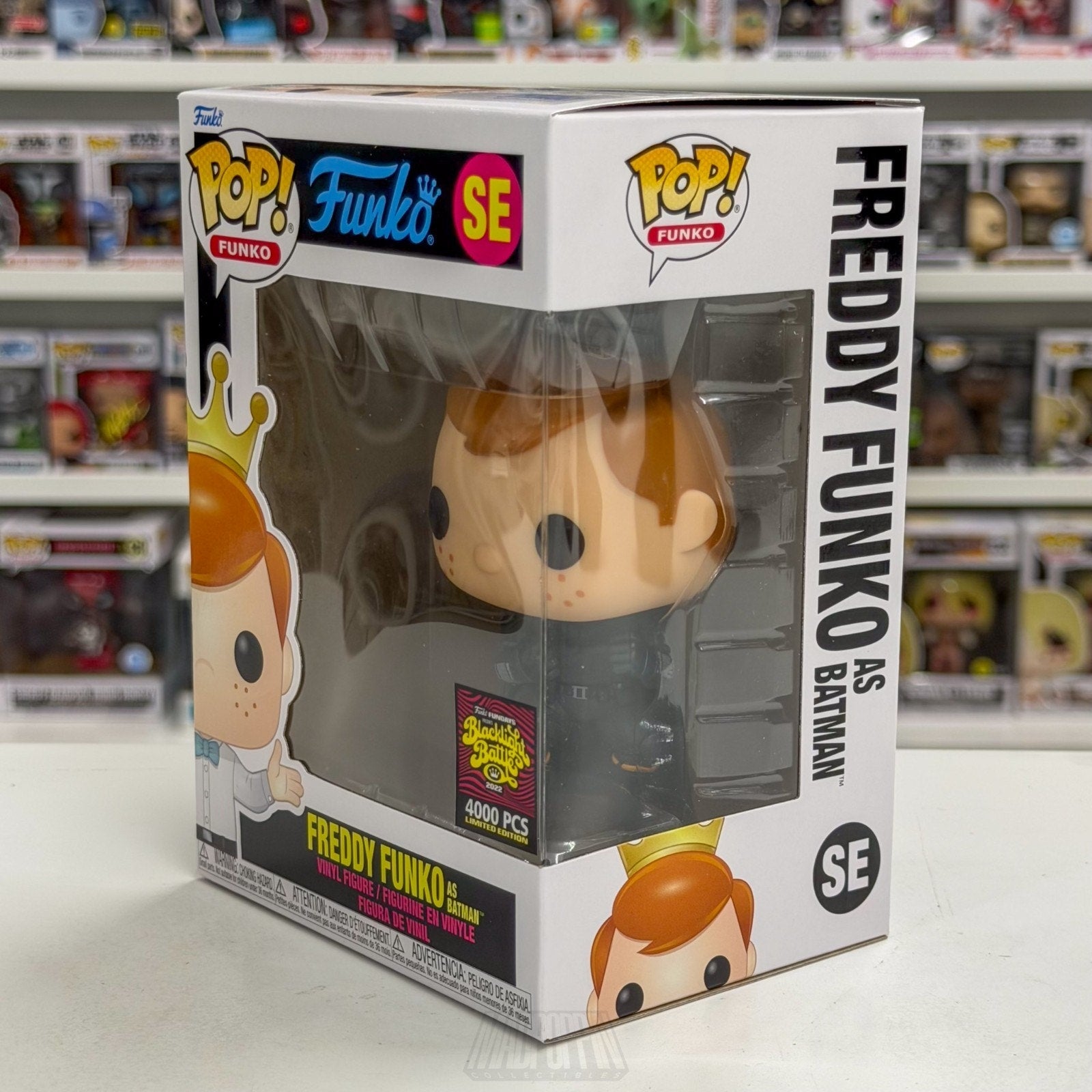 Funko Pop Fundays Blacklight Battle Freddy as Batman SE DC Heroes Vinyl Figure