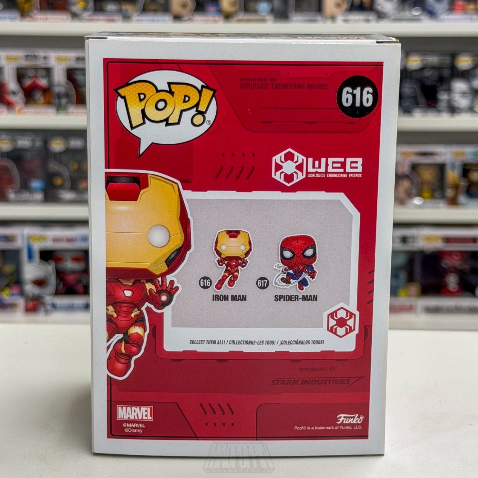 Funko Pop Marvel WEB Iron Man Disney Park Exclusive 616 Superhero Vinyl Figure