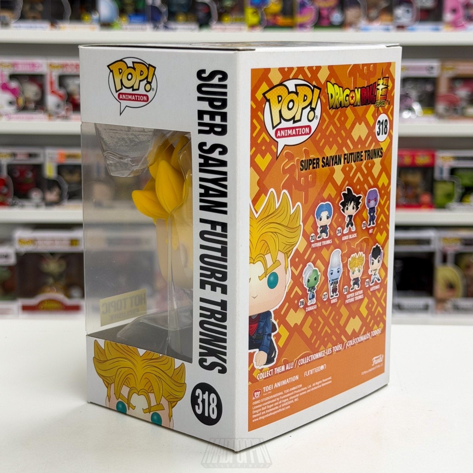 Funko Pop Anime Dragon Ball Super Saiyan Future Trunks Hot Topic 318 Toy Figure