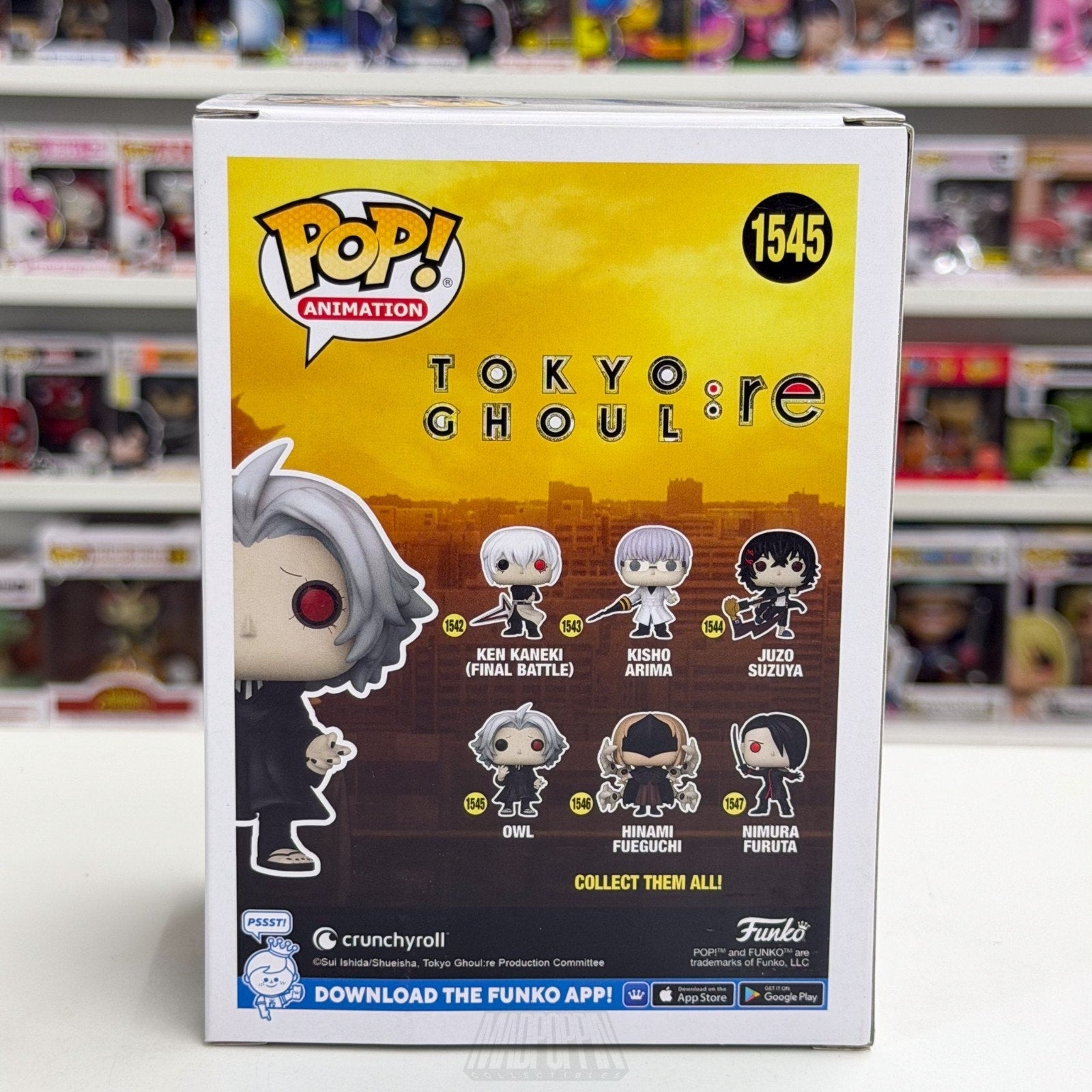 Funko Pop Anime Tokyo Ghoul:re Owl Seidou Takizawa 1545 Japan Manga Vinyl Figure