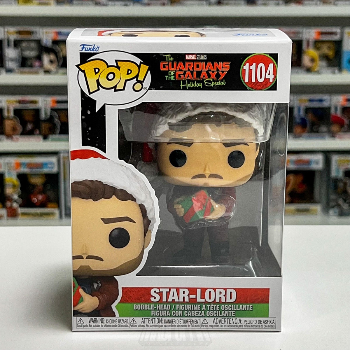 Funko Pop Marvel Star-Lord Guardians Galaxy Holiday Special #1104 BobbleHead Toy