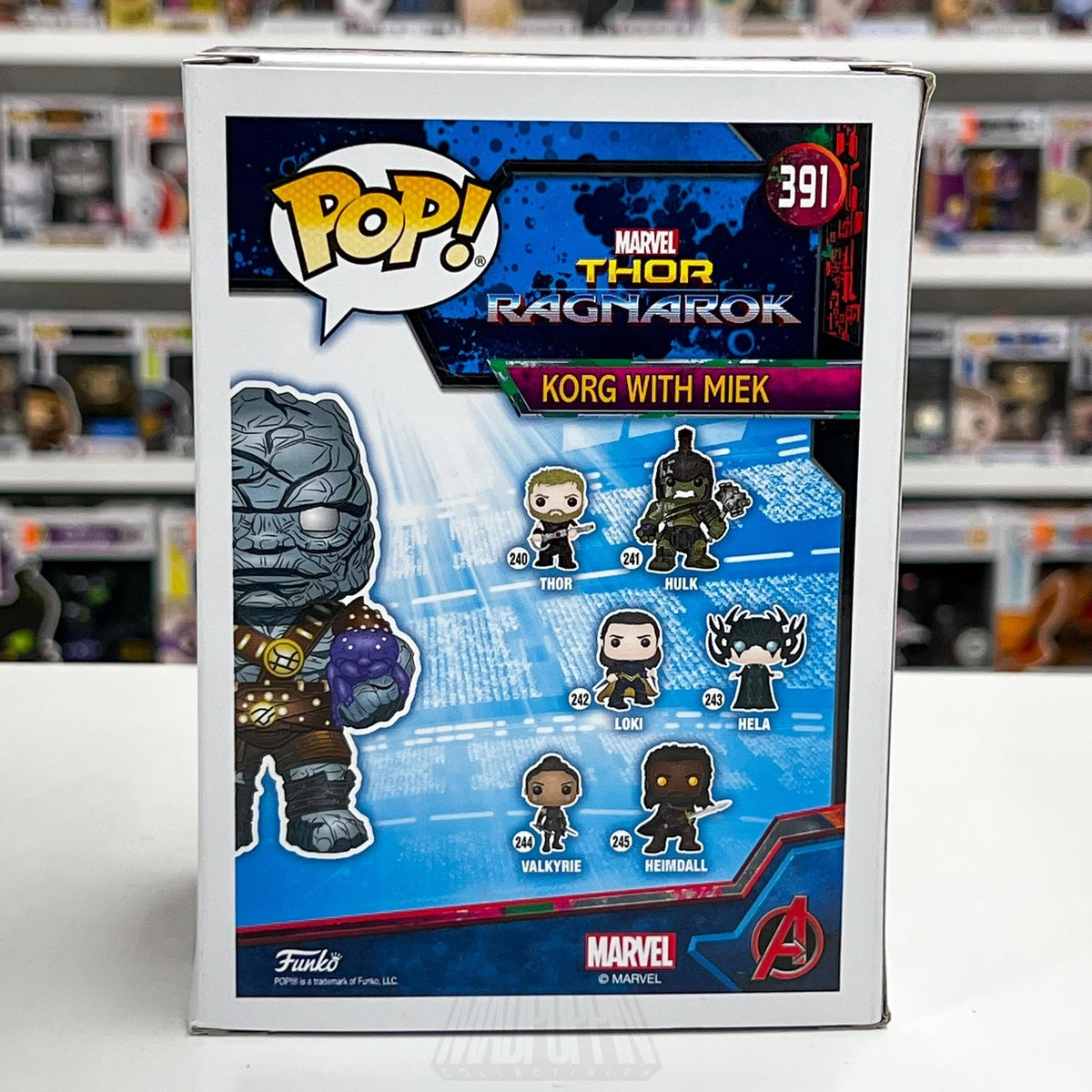 Funko Pop Marvel Thor Ragnarok Korg w/Miek 391 2018 Fall Con NYCC Vinyl Figure