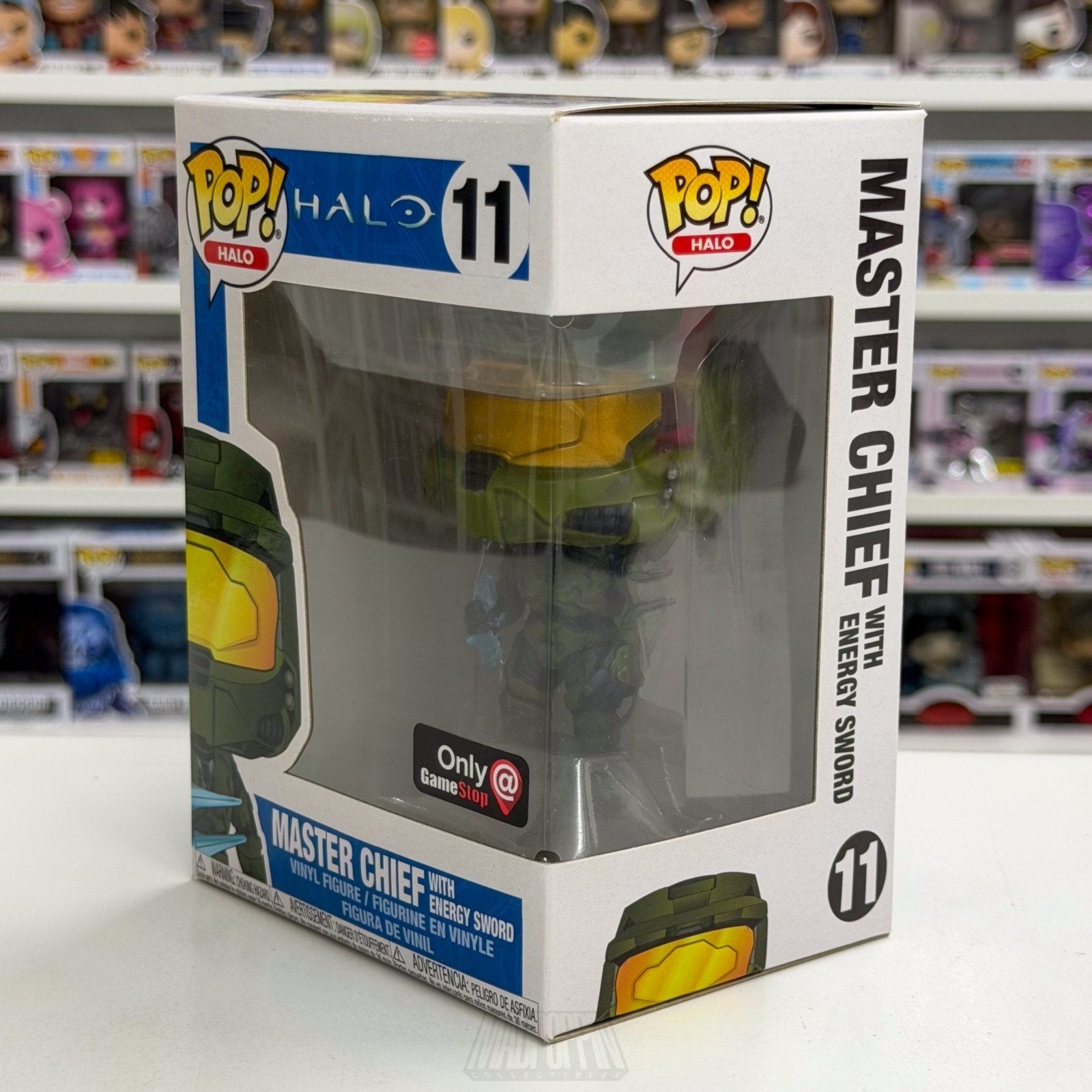 Funko Pop Halo Master Chief w/Energy Sword GameStop 11 Video Games Vinyl Figure