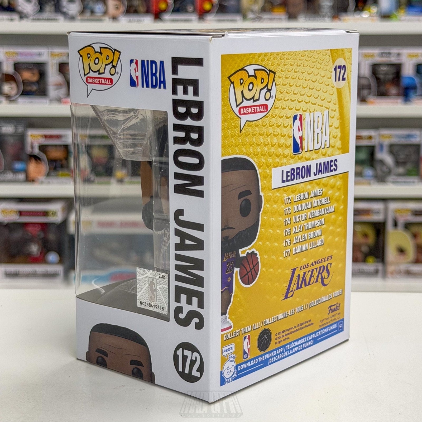 Funko Pop NBA Basketball Los Angeles Lakers LeBron James Purple 172 Vinyl Figure