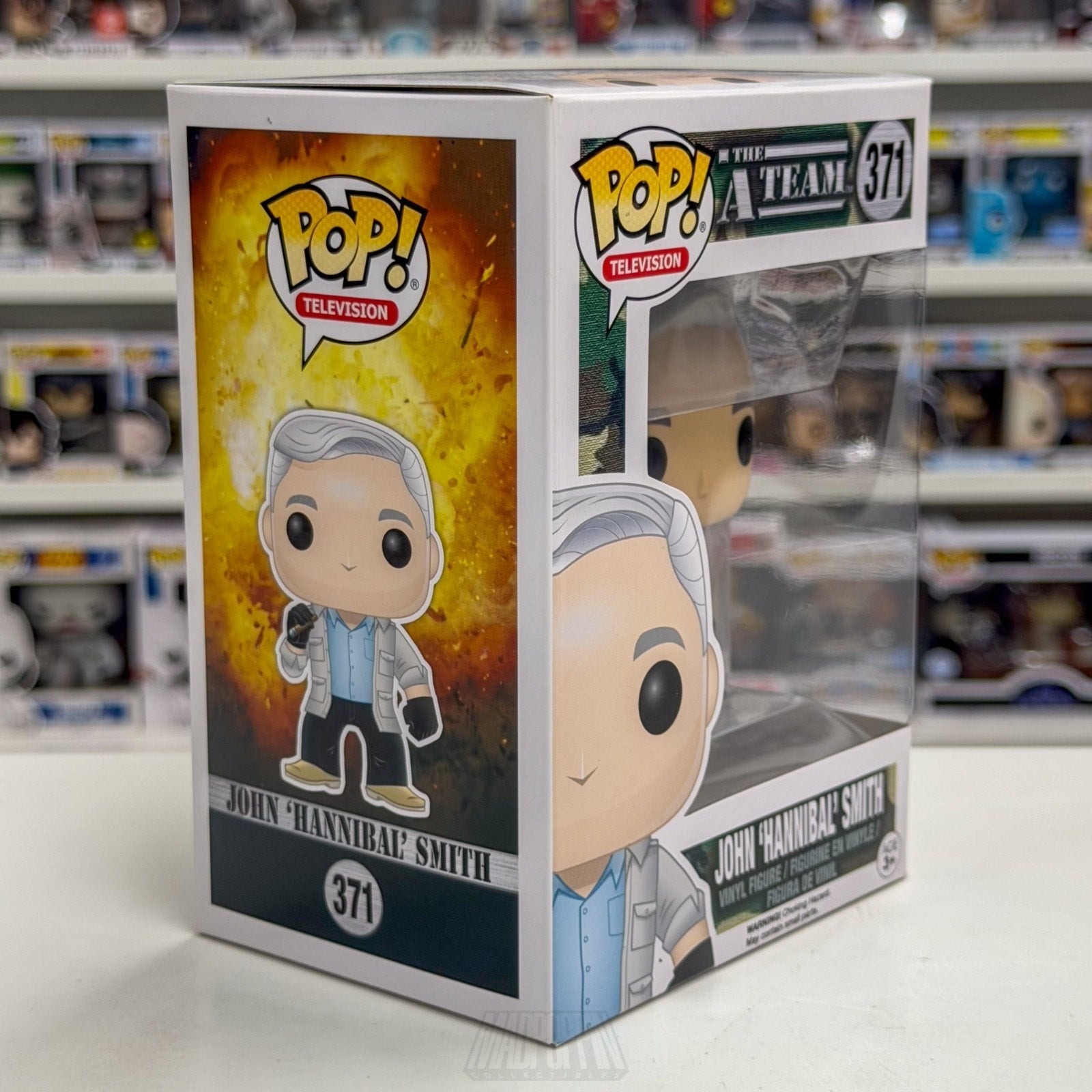 Funko Pop TV A-Team John Hannibal Smith 371 Mercenaries Action Show Vinyl Figure