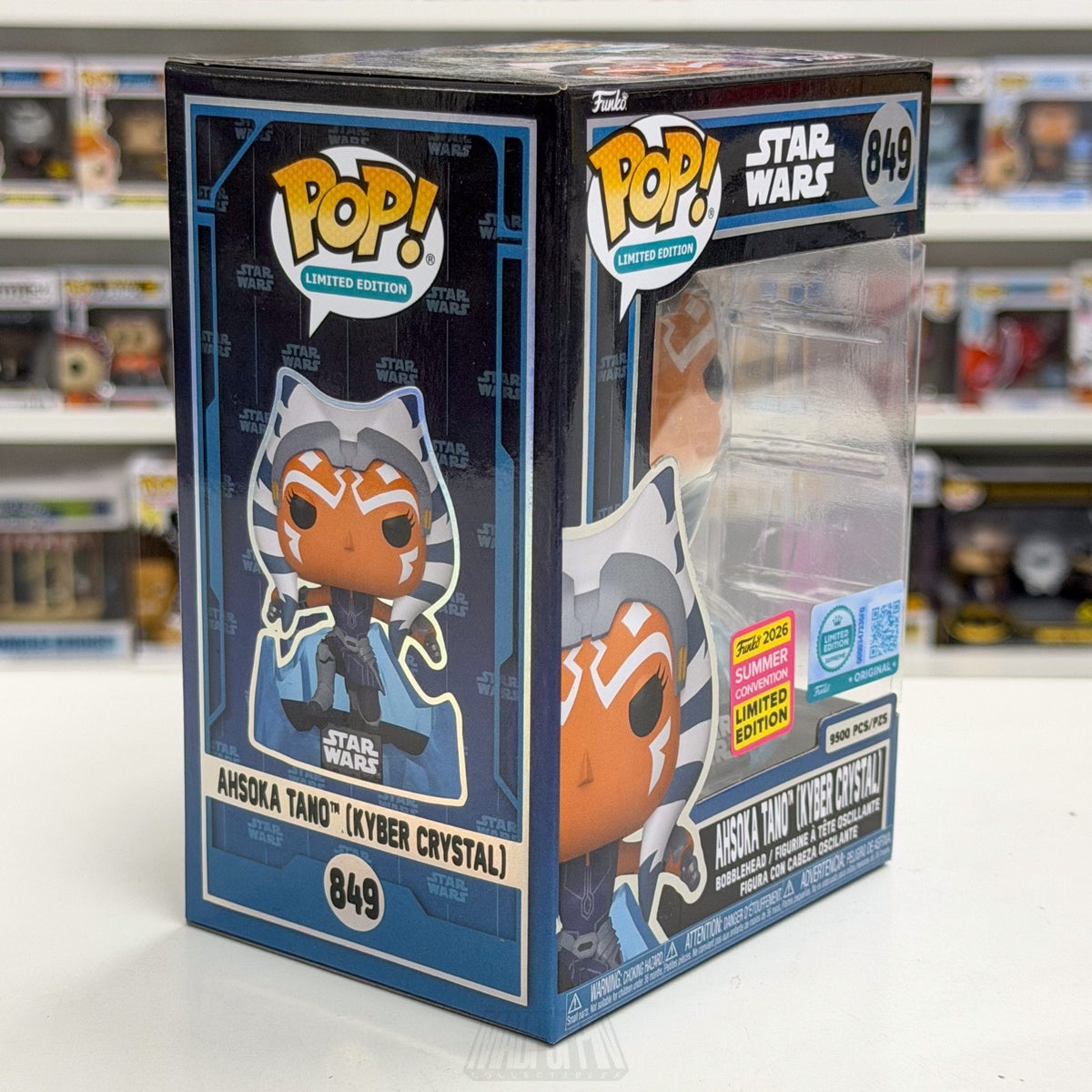Funko Pop Star Wars Ahsoka Tano Kyber Crystal SDCC Limited 849 Jedi Vinyl Figure