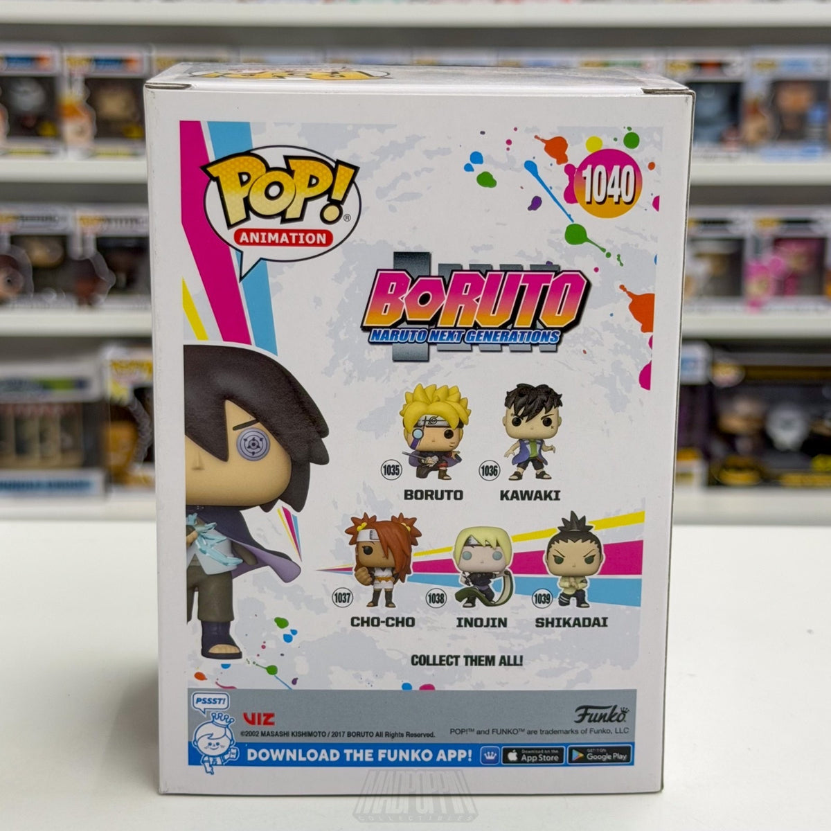 Funko Pop Anime Boruto Sasuke Glow Chalice Chase 1040 Japan Manga Vinyl Figure