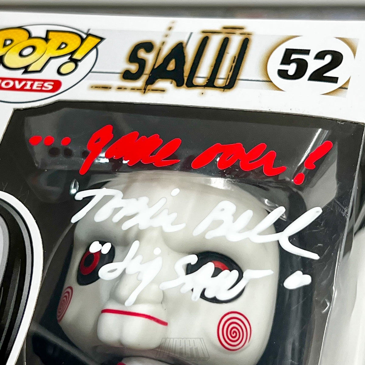 Funko Pop Movies Saw Billy 52 Signed Auto Tobin Bell JSA Vaulted Horror Figure