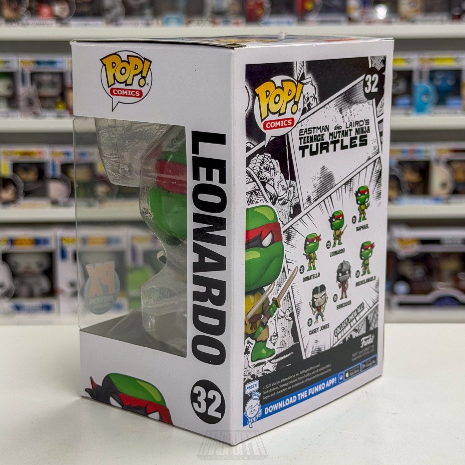 Funko Pop Comics Teenage Mutant Ninja Turtles TMNT Leonardo PX 32 Vinyl Figure