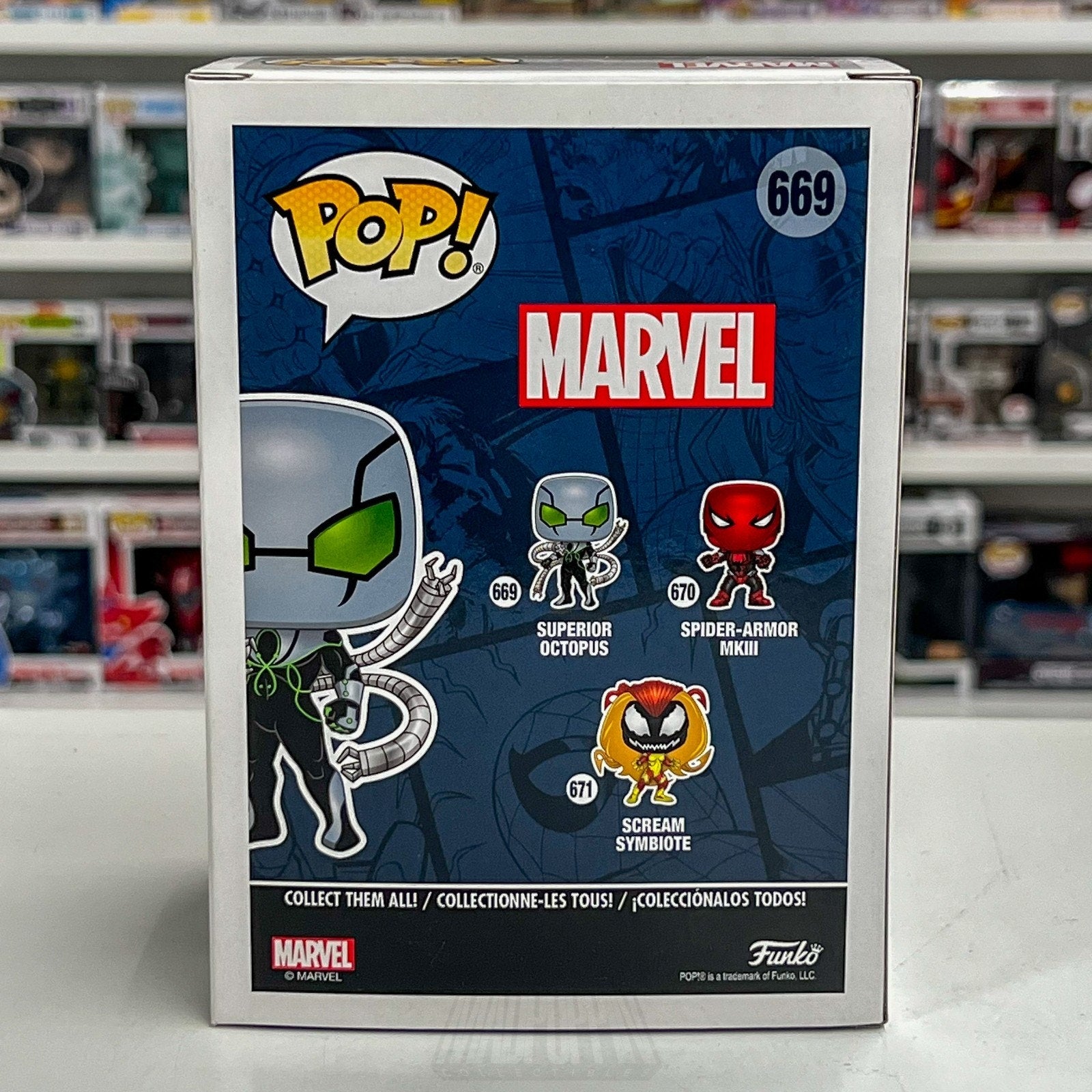 Funko Pop Marvel Superior Octopus Suit Walgreens 669 Spider-Man Toy Vinyl Figure