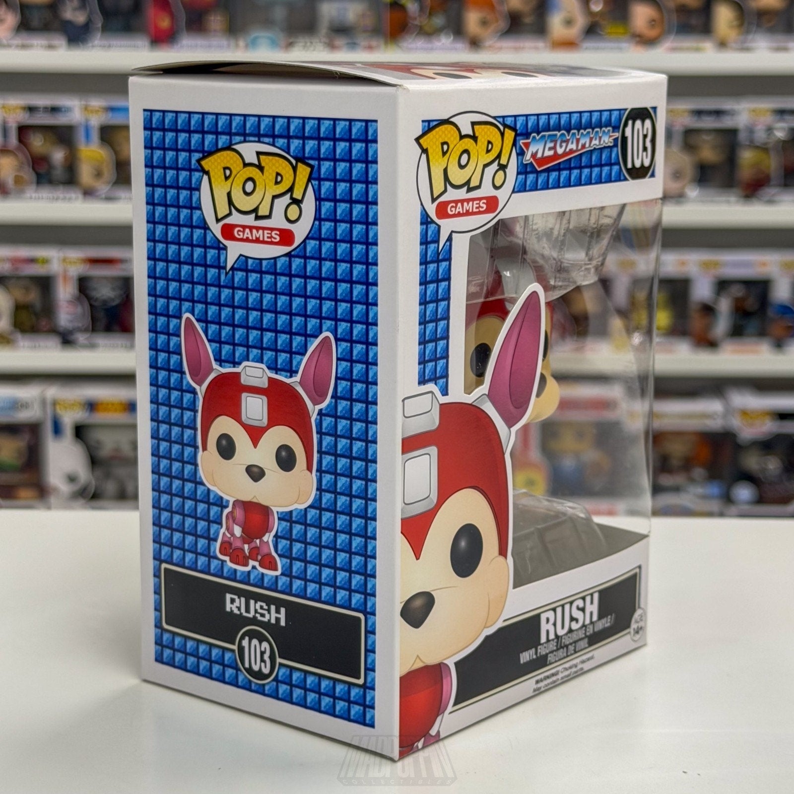 Funko Pop Video Games Mega Man Rush 103 Robotic Dog Vaulted Rare Vinyl Figure