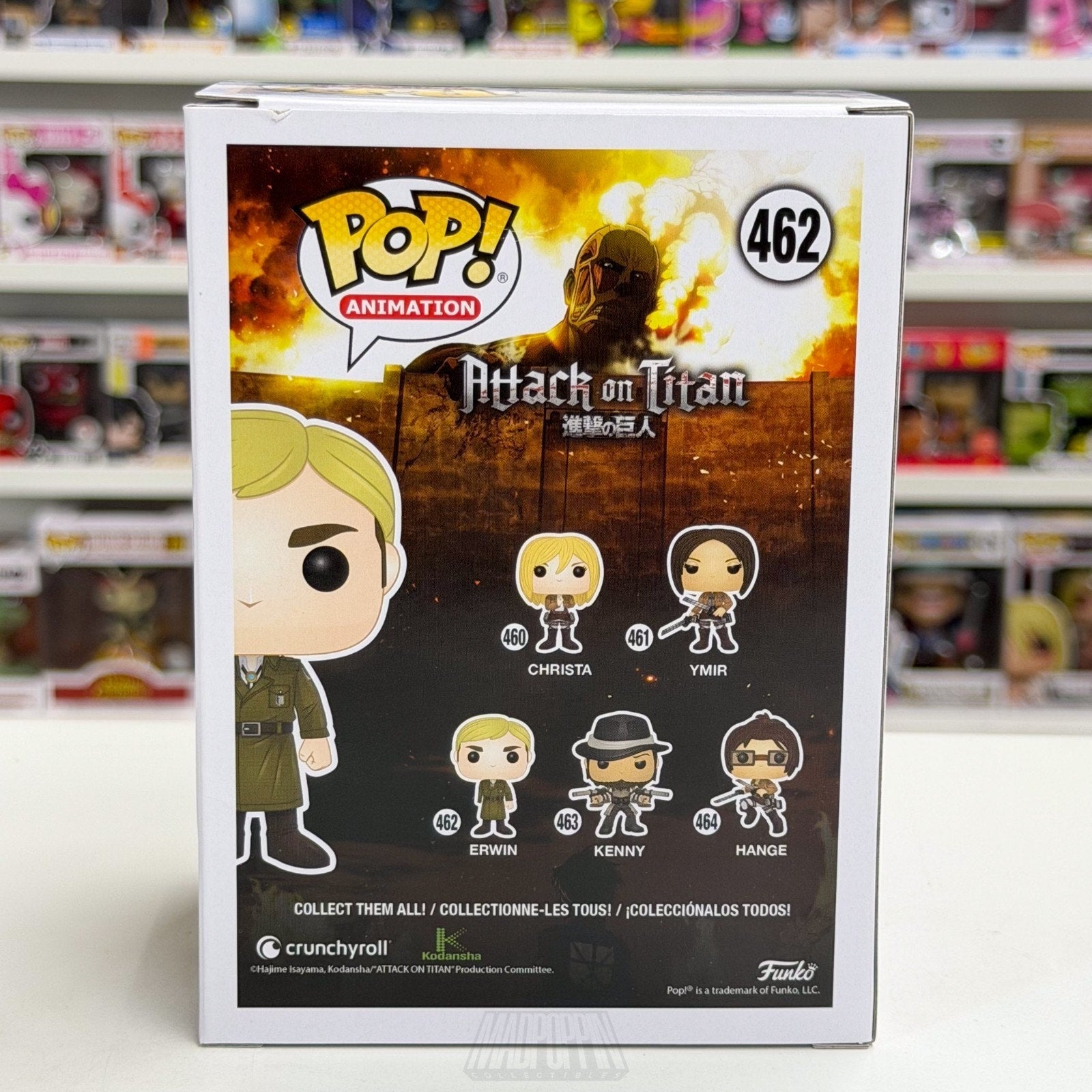 Funko Pop Anime Attack on Titan Erwin Smith 462 Japanese Manga Toy Vinyl Figure