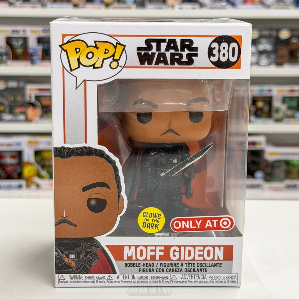 Funko Pop Star Wars Mandalorian Moff Gideon w/Darksaber Glow Target 380 Figure