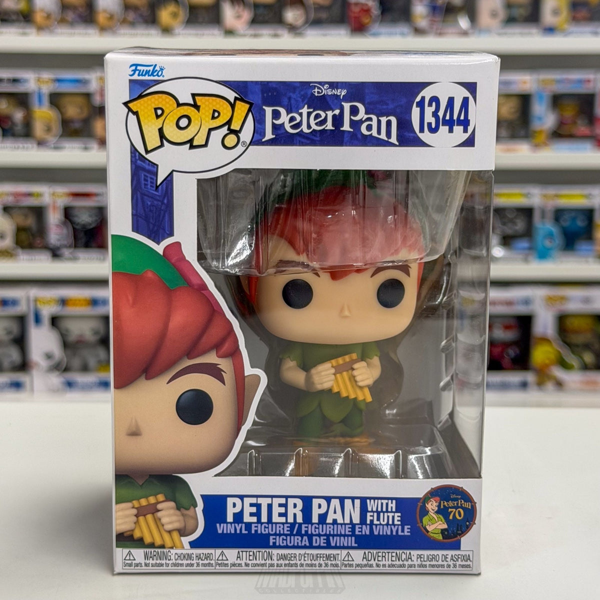 Funko Pop Disney Peter Pan w/Flute 1344 Never Land Pirates Fantasy Vinyl Figure