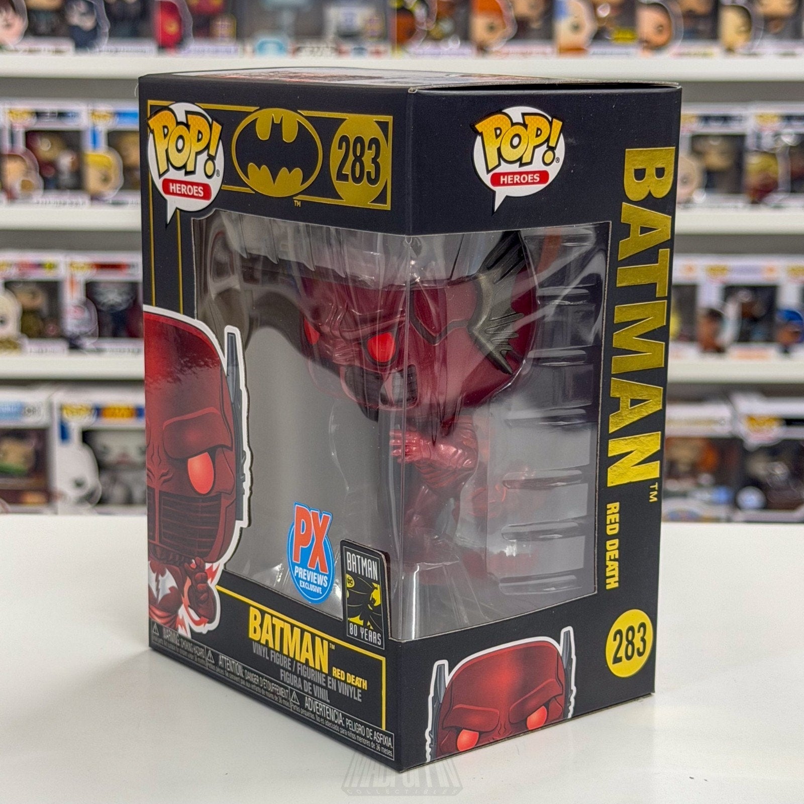 Funko Pop DC Heroes Batman Red Death PX 283 Earth 52 Villain Speed Force Figure