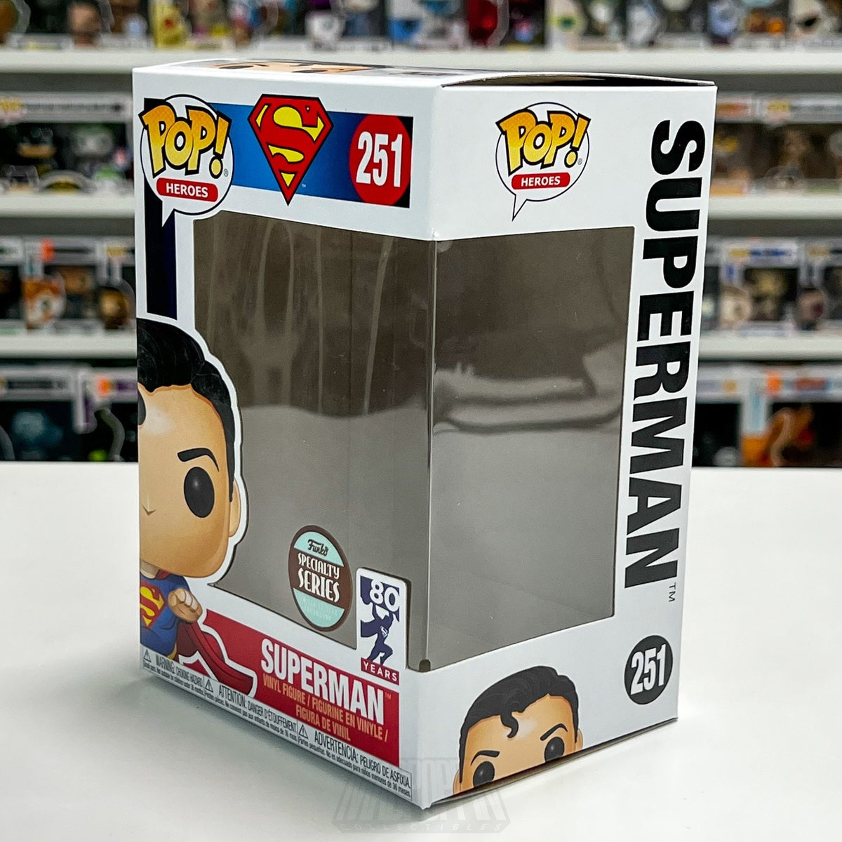 Funko Pop DC Heroes Superman Flying 251 BOX ONLY NO FIGURE NO INSERT Mint Comics