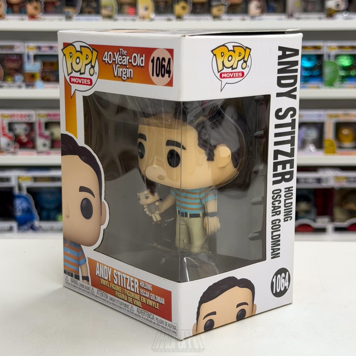 Funko Pop Movies 40 Year Old Virgin Andy Stitzer w/Oscar Goldman 1064 Toy Figure