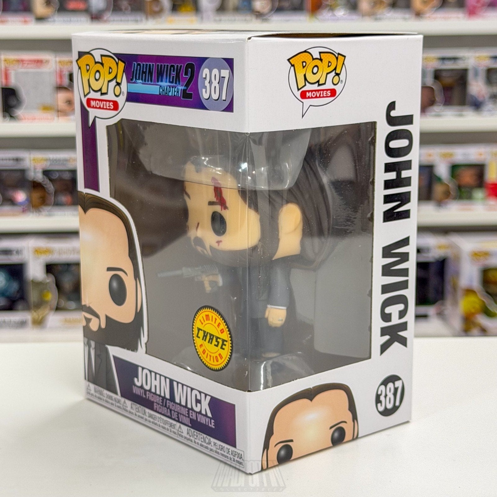 Funko Pop Movies John Wick Chapter 2 Bloody Chase 387 Keanu Reeves Vinyl Figure