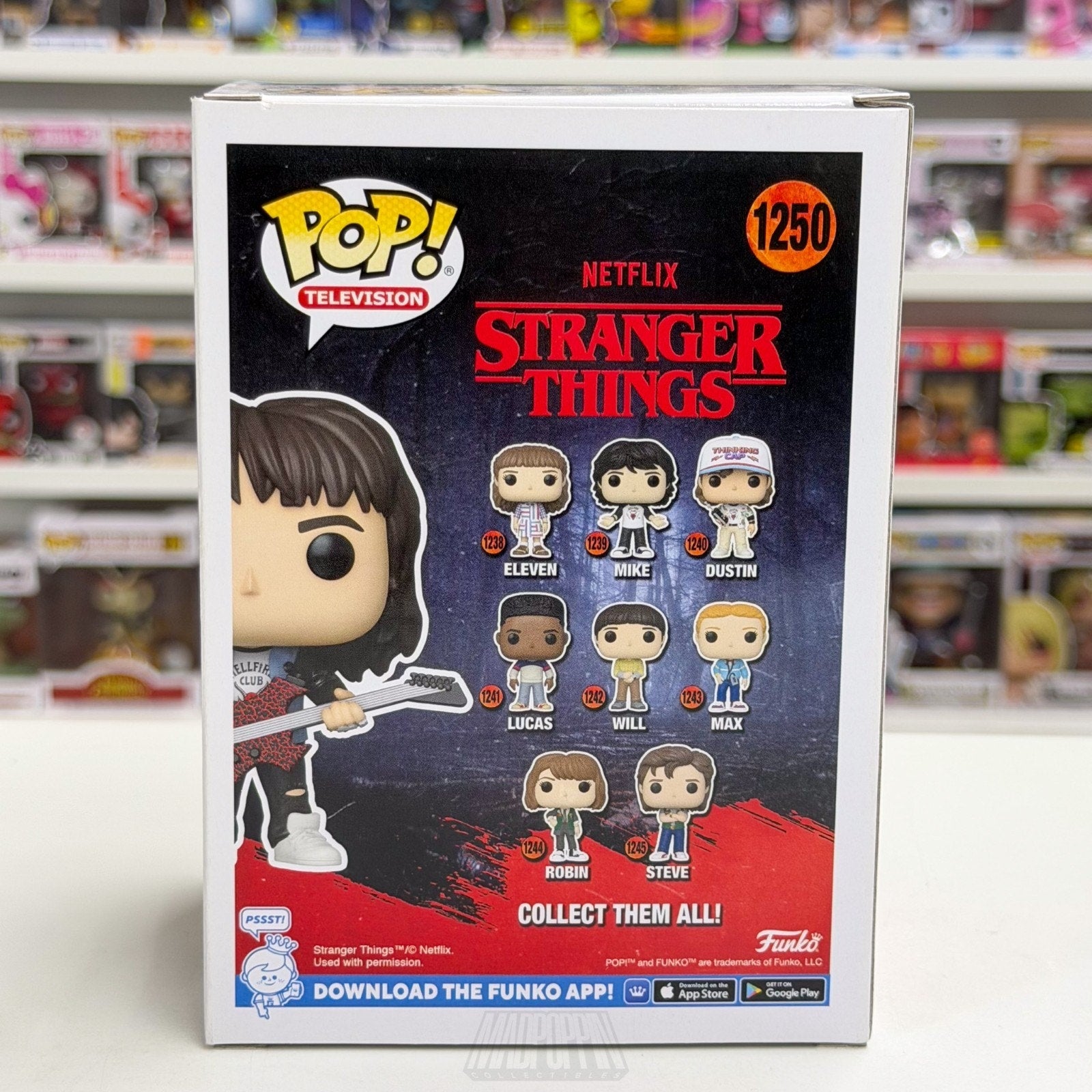 Funko Pop TV Stranger Things Eddie w/Guitar Target 1250 Season 4 Vinyl Figure