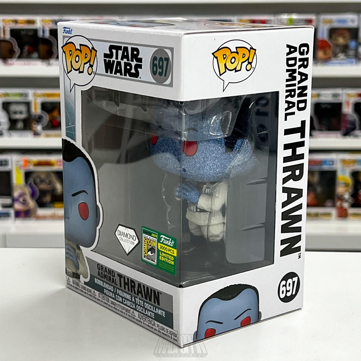 Funko Pop Star Wars Ahsoka Grand Admiral Thrawn Diamond SDCC 697 Vinyl Figure