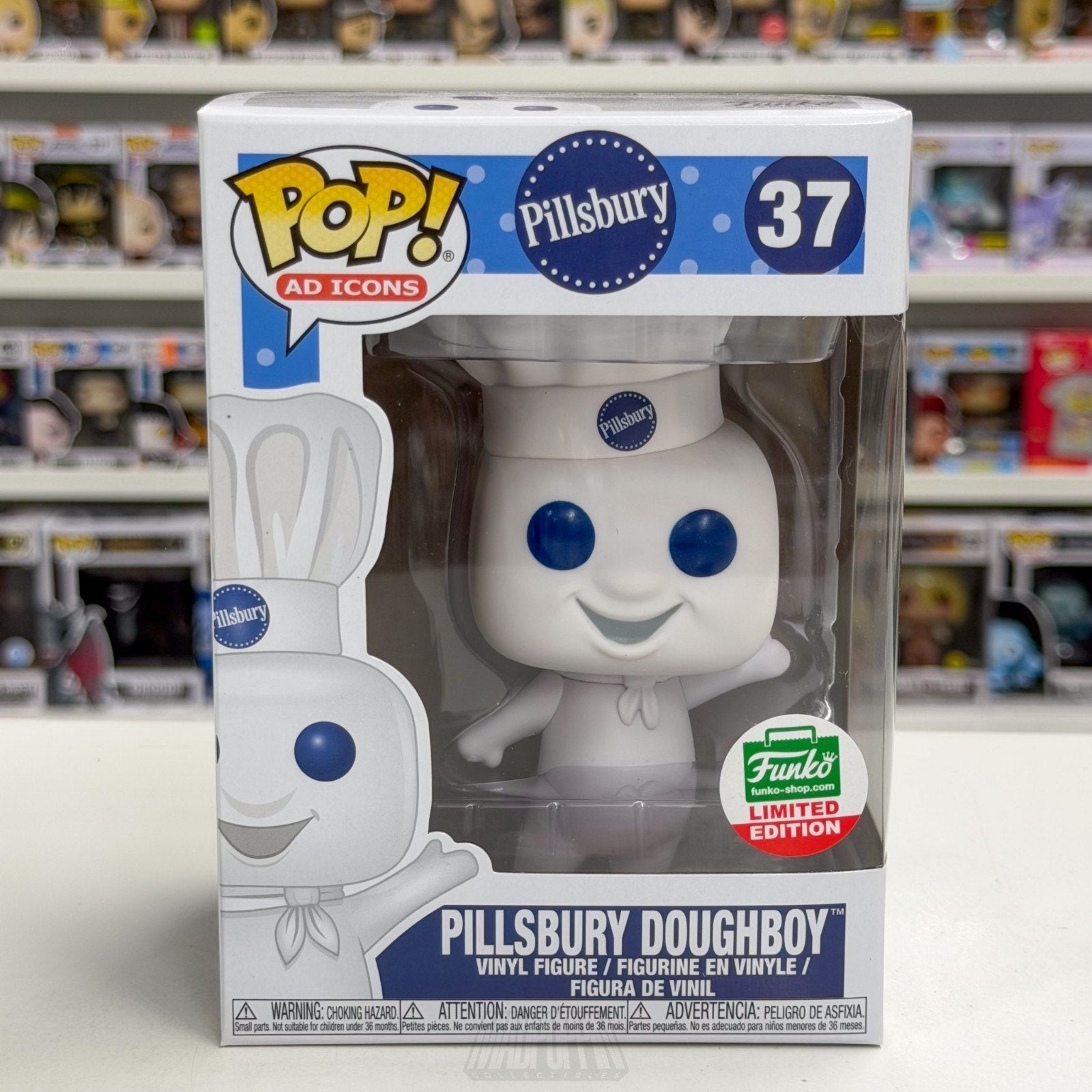 Funko Pop Ad Icons Pillsbury Doughboy Exclusive 37 Mascot Cookies Vinyl Figure