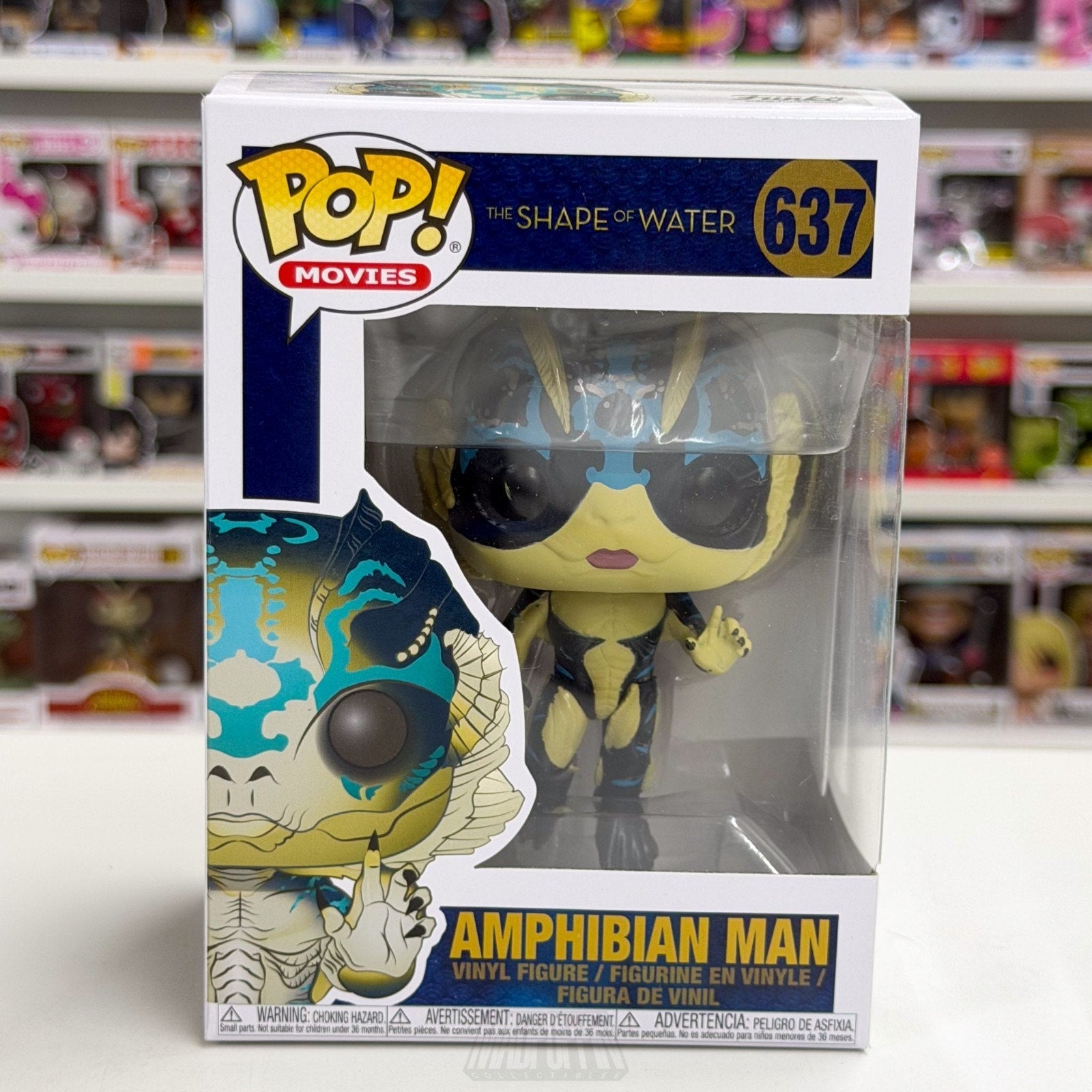 Funko Pop Movies Shape of Water Amphibian Man 637 Dark Fantasy Toy Vinyl Figure