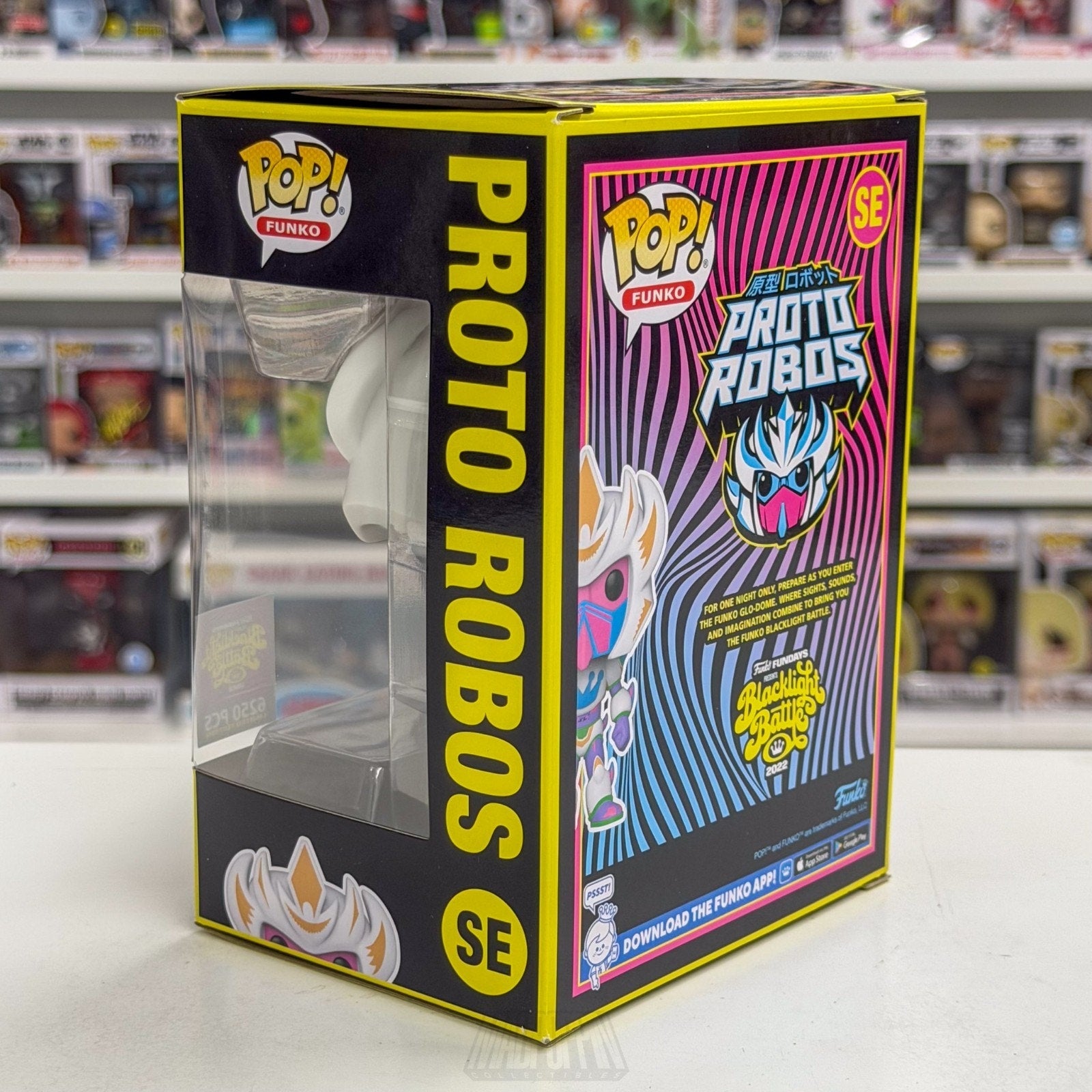 Funko Pop Fundays Blacklight Battle Proto Robos Limited 6250 Pcs SE Vinyl Figure