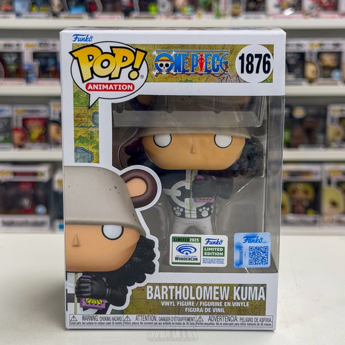 Funko Pop Anime One Piece Bartholomew Kuma WonderCon Official 1876 Manga Figure