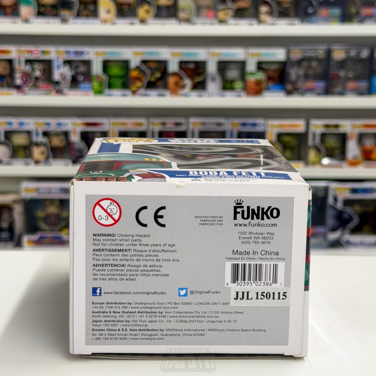 Funko Pop Star Wars Boba Fett Blue Box 08 Mandalorian Bounty Hunter Vinyl Figure