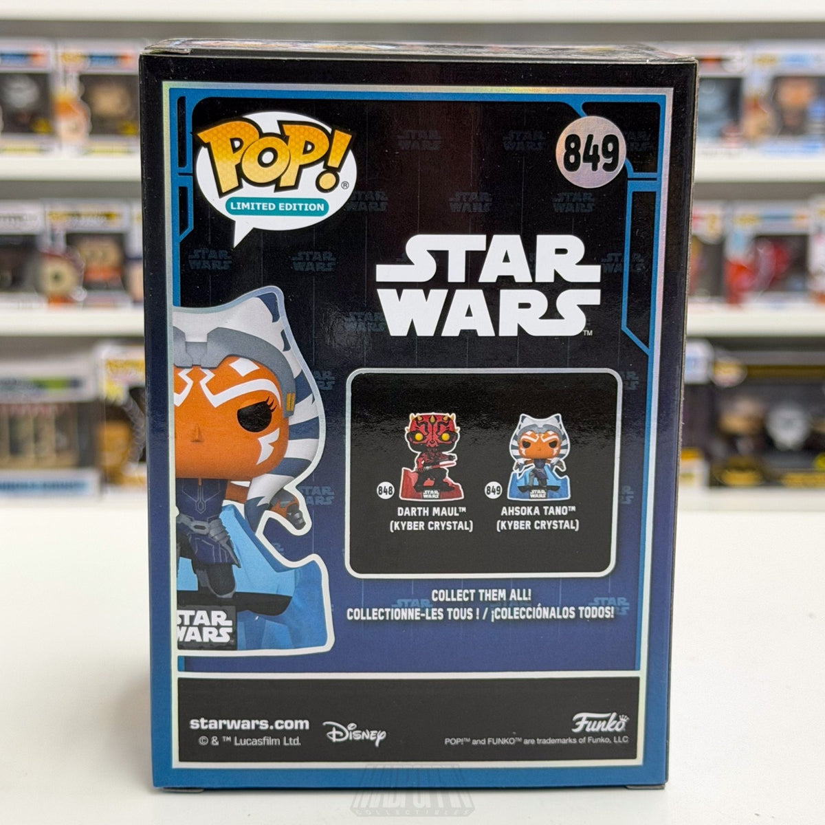 Funko Pop Star Wars Ahsoka Tano Kyber Crystal SDCC Limited 849 Jedi Vinyl Figure