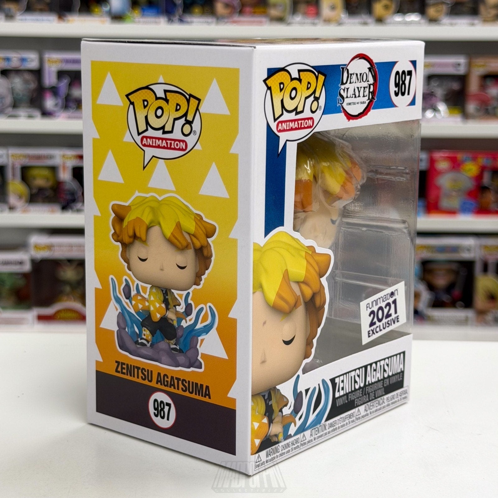 Funko Pop Anime Demon Slayer Zenitsu Agatsuma Funimation 987 Manga Vinyl Figure