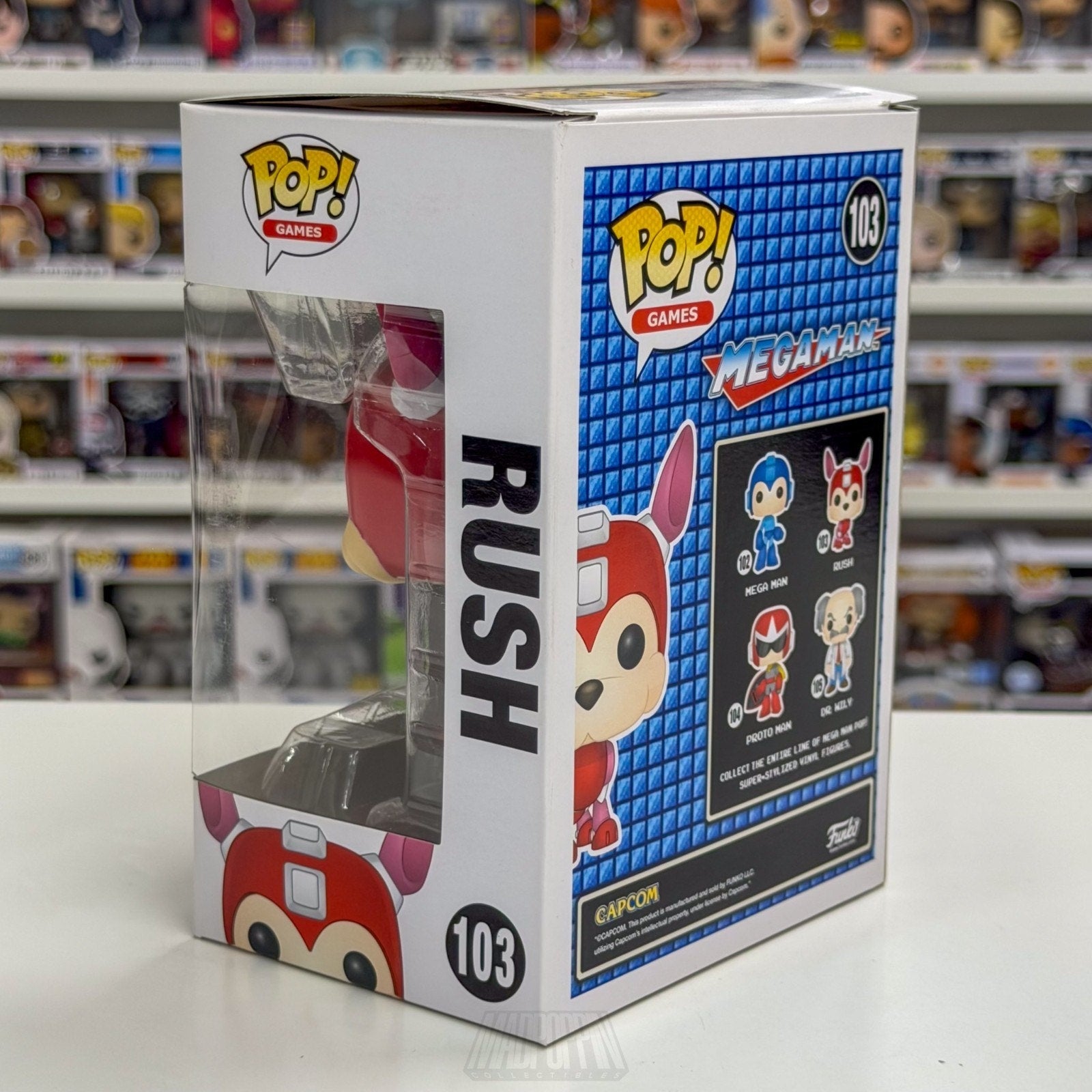 Funko Pop Video Games Mega Man Rush 103 Robotic Dog Vaulted Rare Vinyl Figure