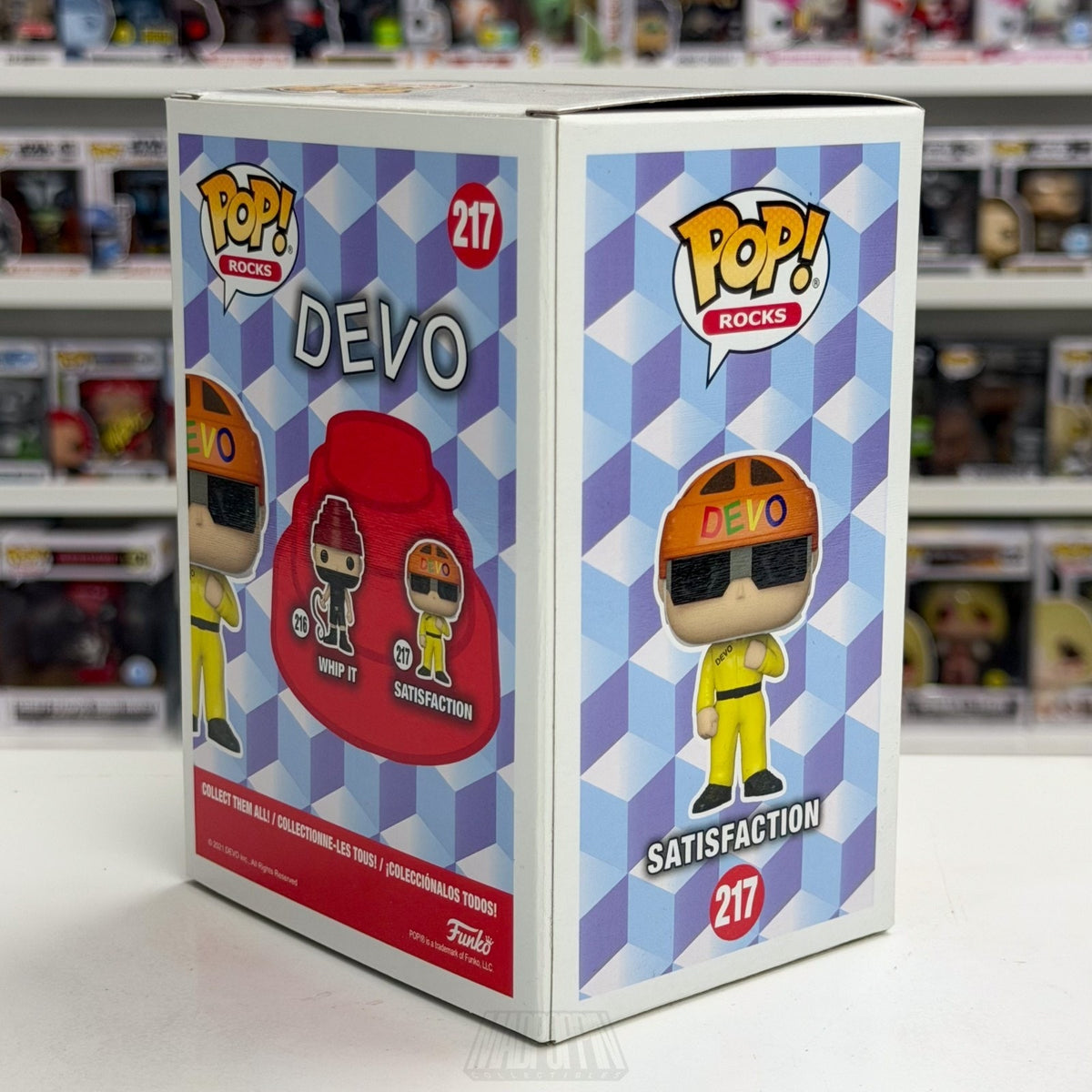 Funko Pop Rocks Devo Satisfaction 217 Music New Wave Punk Synth Vinyl Figure