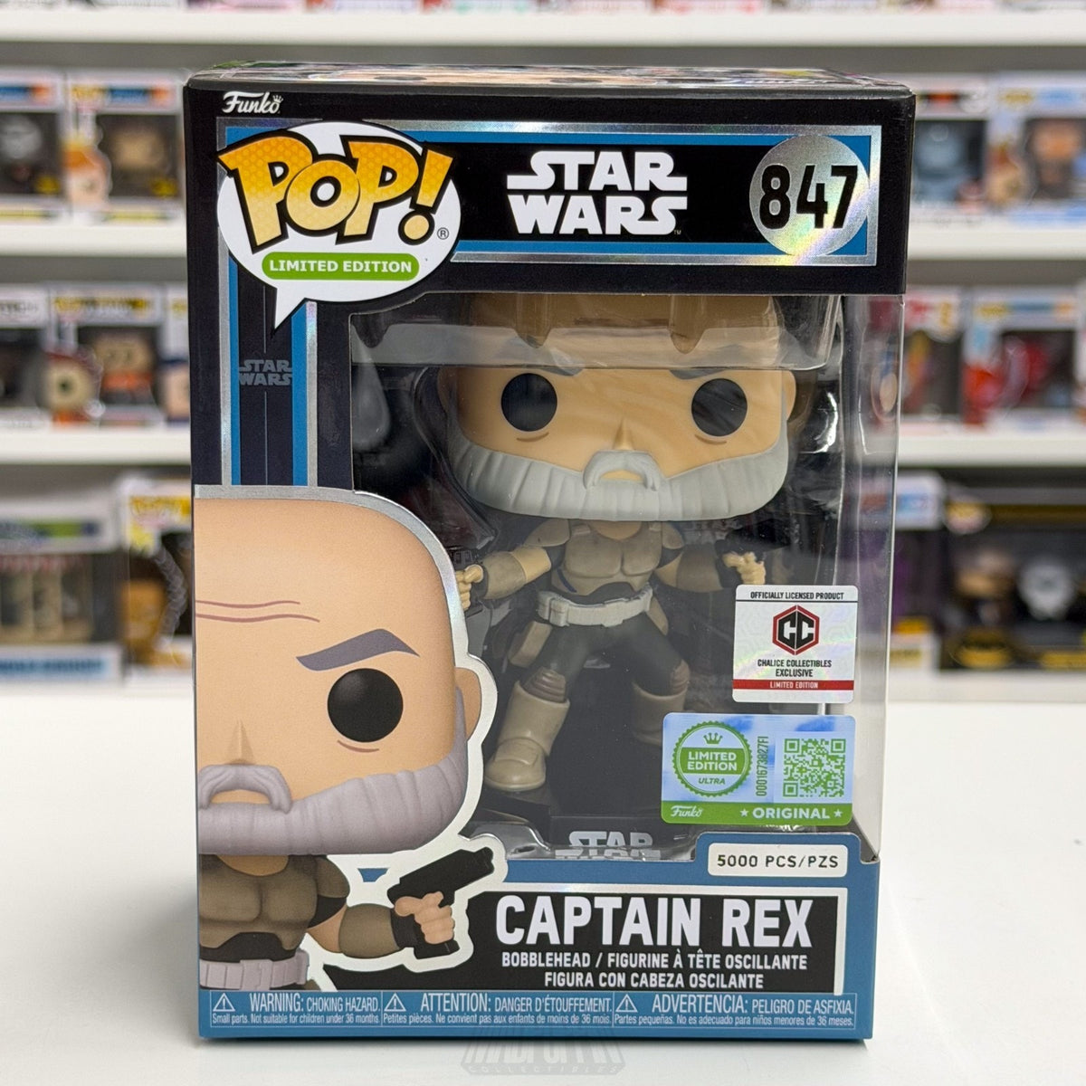 Funko Pop Star Wars Captain Rex w/o Helmet Chalice Collectibles 847 Vinyl Figure