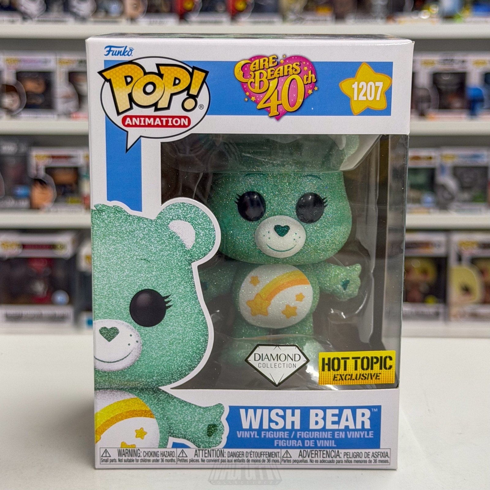 Funko Pop Animation Care Bears Wish Bear Diamond Hot Topic 1207 Toy Vinyl Figure