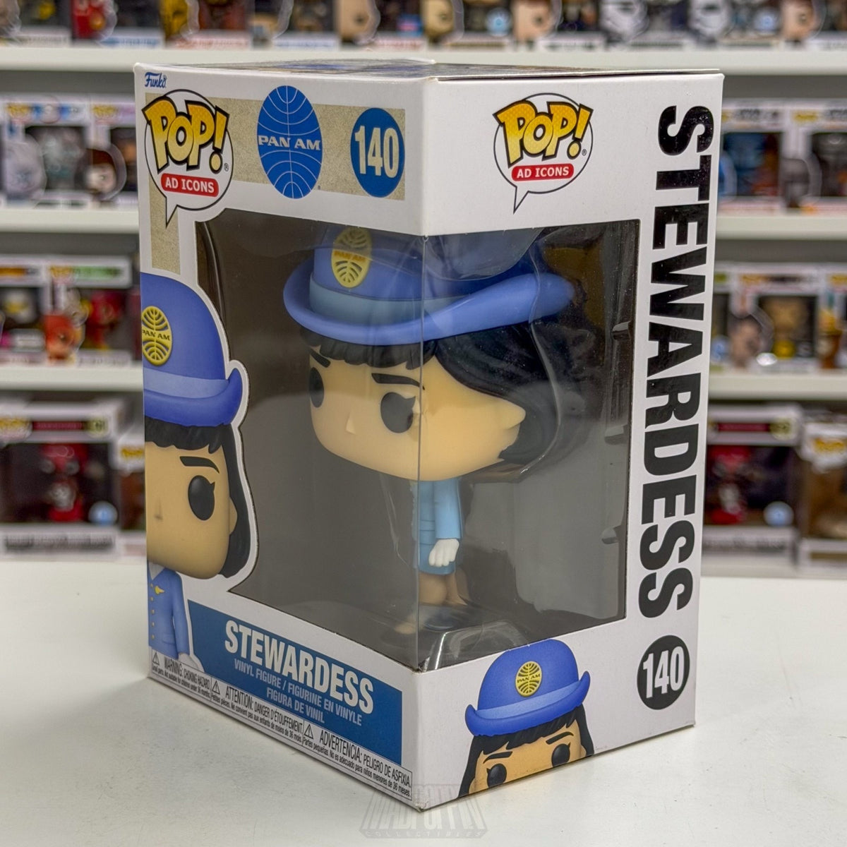 Funko Pop Ad Icons Pan Am American World Airways Stewardess 140 Toy Vinyl Figure