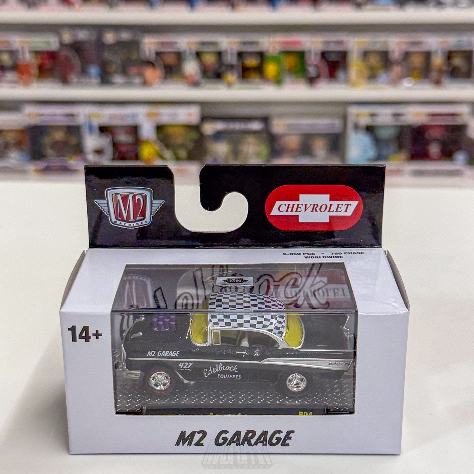 M2 Machines Garage Diecast 1957 Chevrolet Chevy Bel Air Gasser Edelbrock Muscle