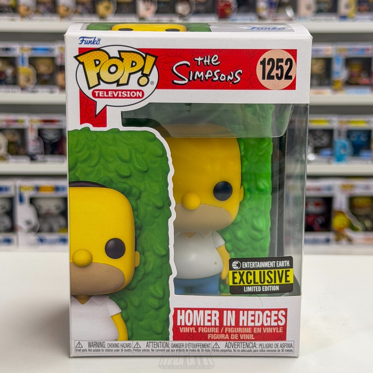 Funko Pop TV The Simpsons Homer in Hedges Entertainment Earth 1252 Vinyl Figure
