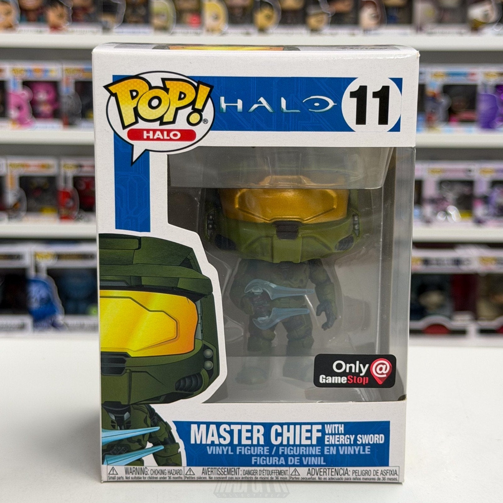 Funko Pop Halo Master Chief w/Energy Sword GameStop 11 Video Games Vinyl Figure