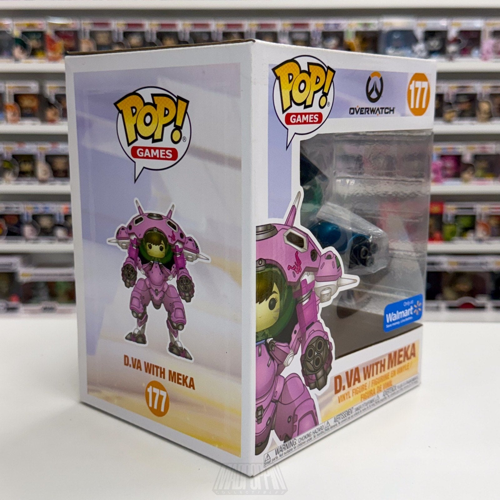 Funko Pop Games Overwatch D.Va w/MEKA Blueberry Walmart 177 Toy Vinyl 6" Figure